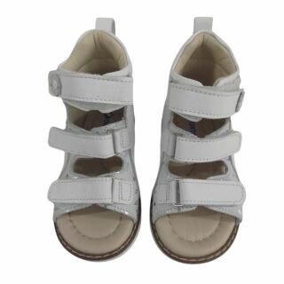 УЦІНКА! Дитячі Анатомічні босоніжки Ortomedica 2806-01 білі ноти (жовті плями) розмір 22