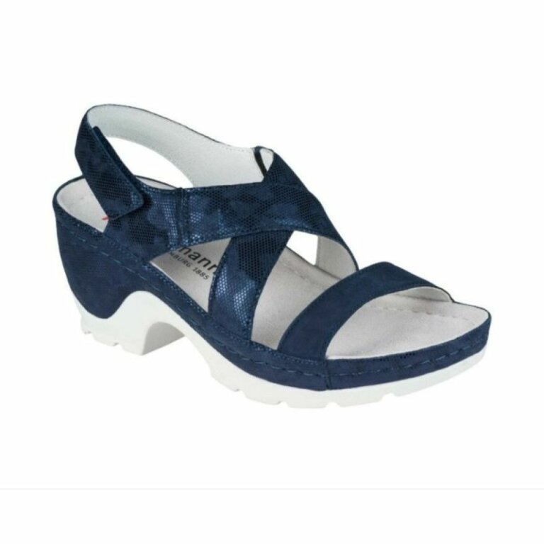 УЦІНКА! Жіночі Анатомічні сандалі із задником Berkemann NARA, арт. 01651-blue/metalic (один з пари втратив колір) розмір 3,5