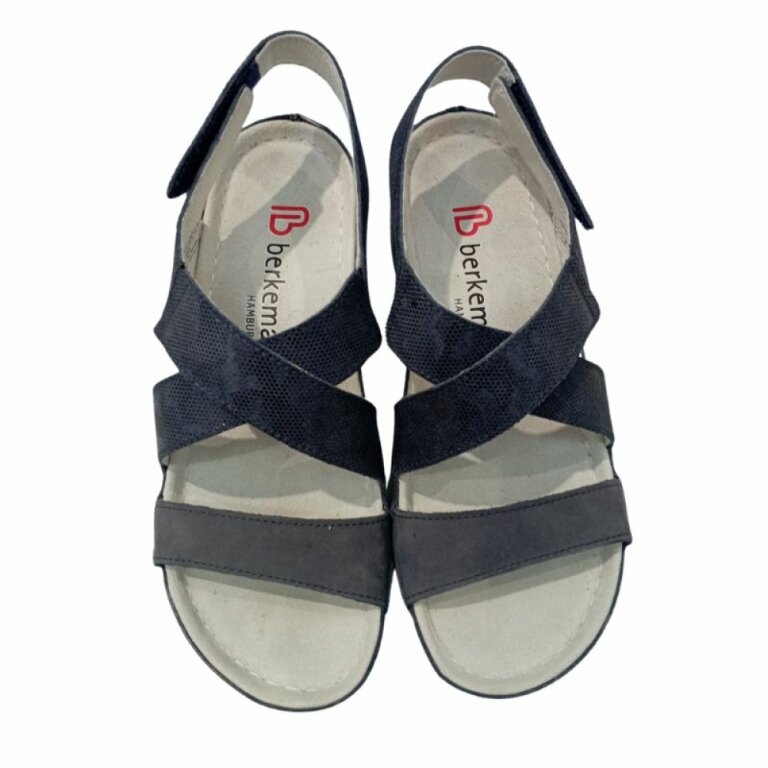 УЦІНКА! Жіночі Анатомічні сандалі із задником Berkemann NARA, арт. 01651-blue/metalic (один з пари втратив колір) розмір 3,5