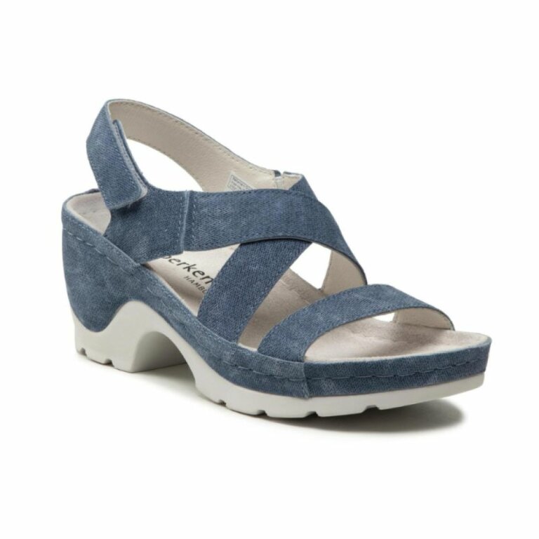 УЦІНКА! Жіночі Анатомічні сандалі із задником Berkemann NARA, арт. 01651-blue/jeans (один з пари втратив колір) розмір 7