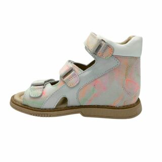 Дитячі босоніжки анатомічні для дівчинки 3 липучки, фіксуючий задник Ortomedica 5YÖ21-08 білі