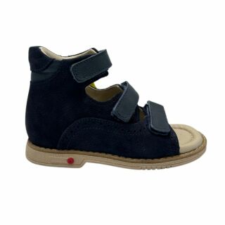 Дитячі босоніжки анатомічні Ortomedica 5YÖ23-05 фіксуючий задник, 3 липучки, темно-сині