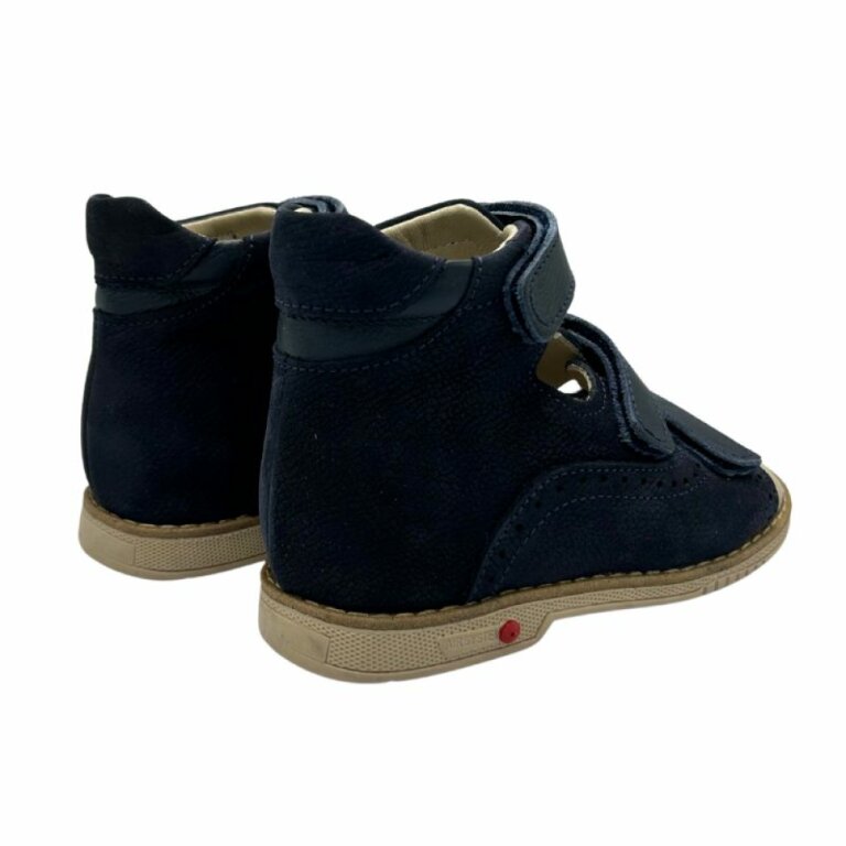 Дитячі босоніжки анатомічні Ortomedica 5YÖ23-05 фіксуючий задник, 3 липучки, темно-сині