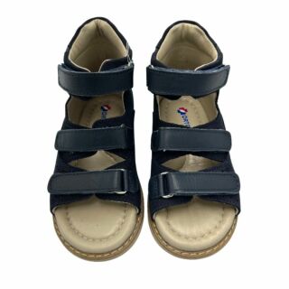 Дитячі босоніжки анатомічні Ortomedica 5YÖ23-05 фіксуючий задник, 3 липучки, темно-сині