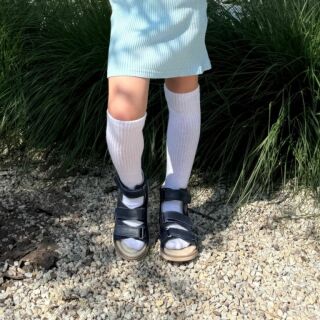 Дитячі босоніжки анатомічні Ortomedica 5YÖ23-05 фіксуючий задник, 3 липучки, темно-сині