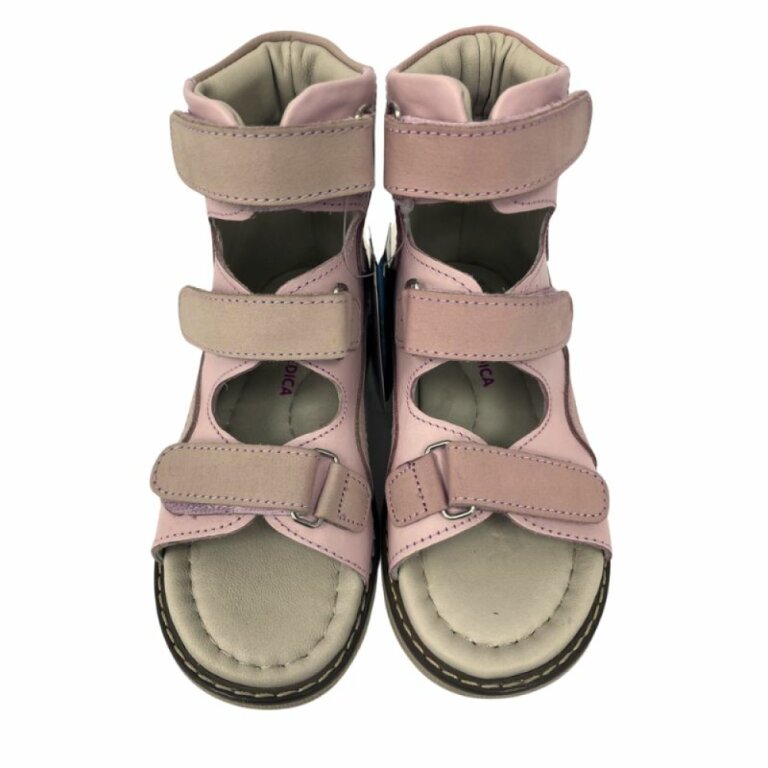 УЦІНКА! Анатомічні босоніжки дитячі Ortomedica 2801 пудрові (один з пари втратив колір) розмір 27