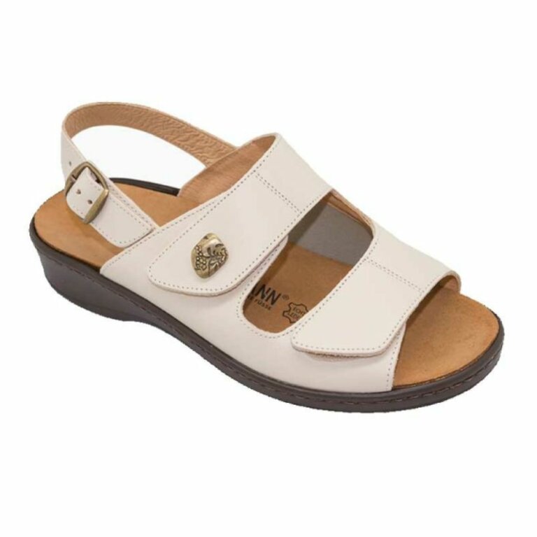 УЦІНКА! Жіночі Анатомічні сандалі ORTMANN Karina 7.66.2-beige (виробничий дефект - різний розмір тканинної вставки на взутті) розмір 36