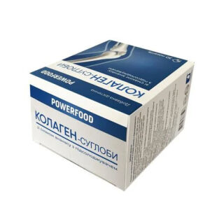 Дієтична добавка колаген-суглоби POWERFOOD зі смаком ананасу з підсолоджувачем порошок в пакетах 6000 МГ(mg), №30