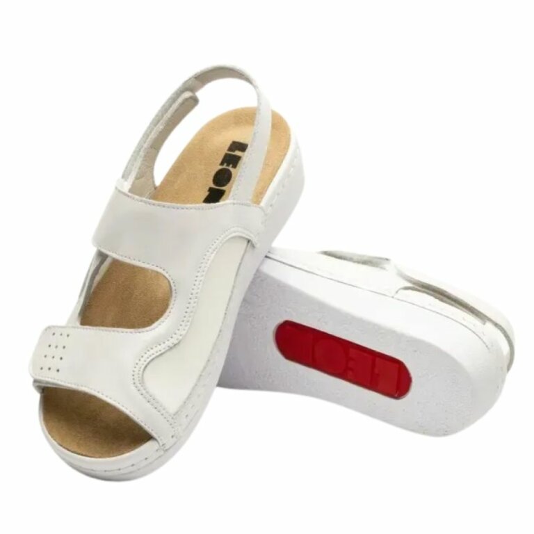 Босоніжки з вставкою для "кісточки" Leon 5020 білий