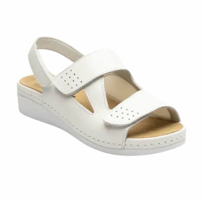 Босоніжки з вставкою для "кісточки" Leon 5020 білий