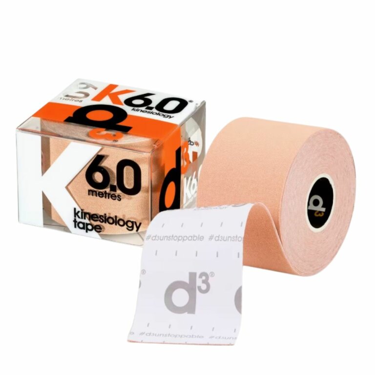 Кінезіо тейп D3 K6.0 (50 мм * 6 м) бежевий