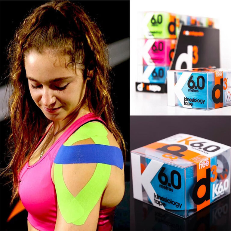 Кинезио тейп D3 K6.0 (50 мм * 6 м) розовый