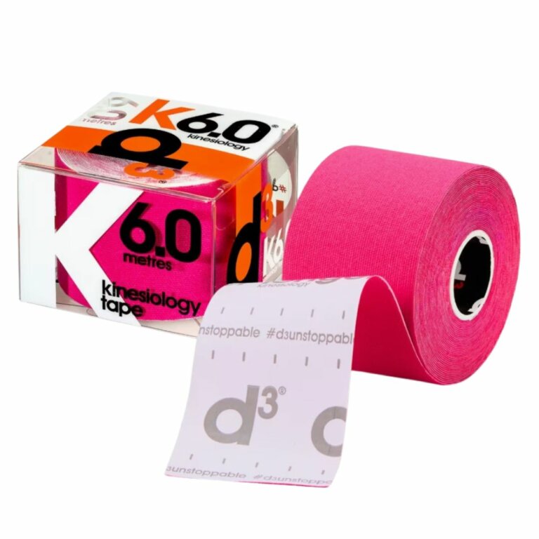 Кинезио тейп D3 K6.0 (50 мм * 6 м) розовый