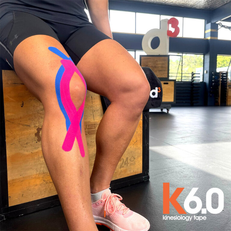 Кінезіо тейп D3 K6.0 (50 мм * 6 м) синій