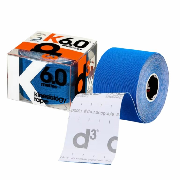 Кінезіо тейп D3 K6.0 (50 мм * 6 м) синій