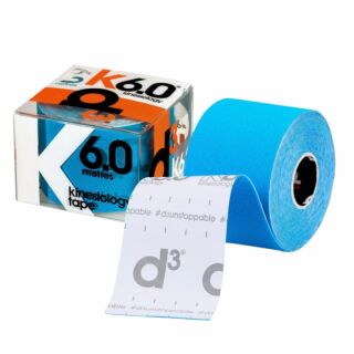 Кинезио тейп D3 K6.0 (50 мм * 6 м) синий лед