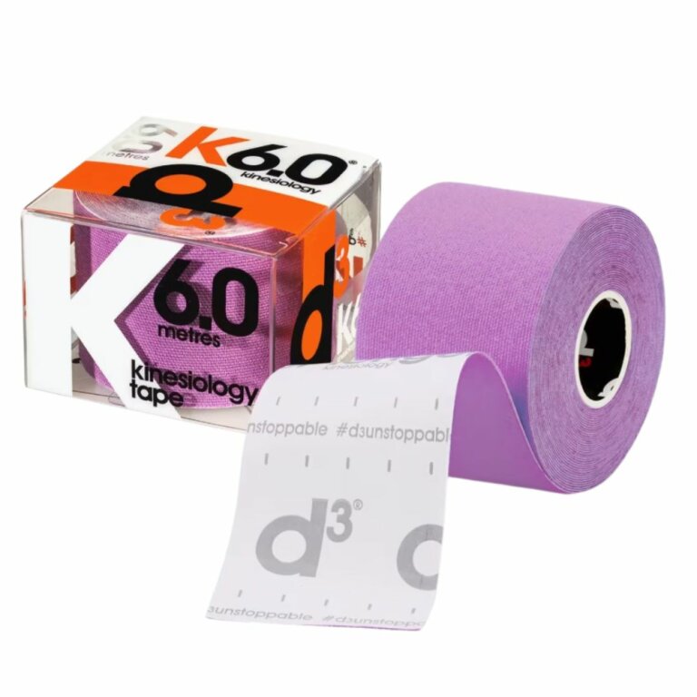 Кінезіо тейп D3 K6.0 (50 мм * 6 м) фіолетовий