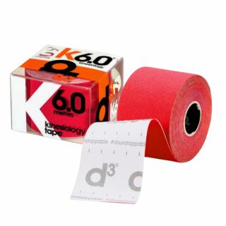 Кинезио тейп D3 K6.0 (50 мм * 6 м) красный