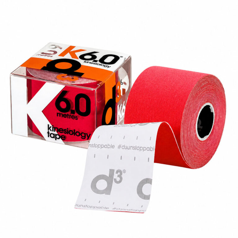 Кінезіо тейп D3 K6.0 (50 мм * 6 м) червоний
