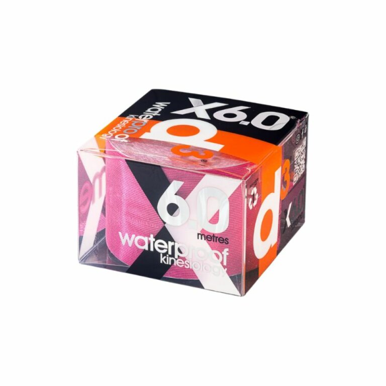 Кінезіо тейп водонепроникний D3 X6.0 Xtreme (50 мм * 6 м) рожевий
