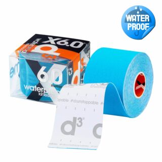 Кинезио тейп водонепроницаемый D3 X6.0 Xtreme (50 мм * 6 м) синий