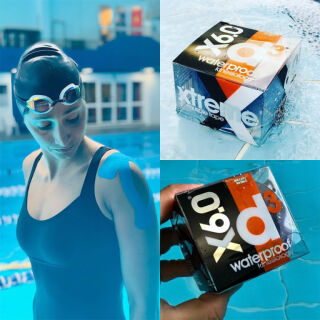 Кінезіо тейп водонепроникний D3 X6.0 Xtreme (50 мм * 6 м) електрик