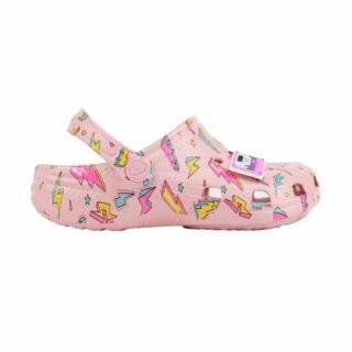 Сабо (крокси) дитячі COQUI 8114 рожевий з принтом + амулет