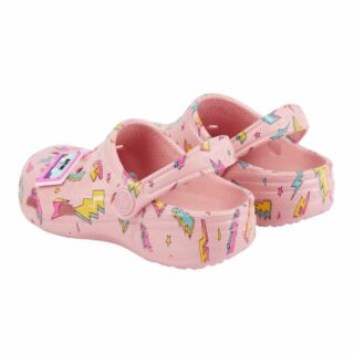 Сабо (крокси) дитячі COQUI 8114 рожевий з принтом + амулет
