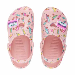 Сабо (крокси) дитячі COQUI 8114 рожевий з принтом + амулет