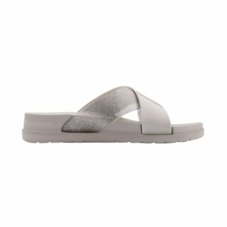Шльопанці силіконові на платформі жіночі COQUI NELA (1342 Stone/Silver glitter) сірий/срібний