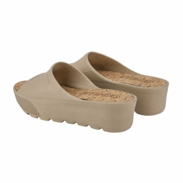 Шльопанці на платформі жіночі COQUI PAM (1442 Sand Cork) бежевий