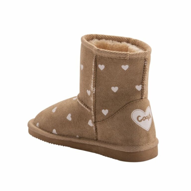 Дитячі чоботи COQUI Valenka (172 Lt. brown hearts) коричневий