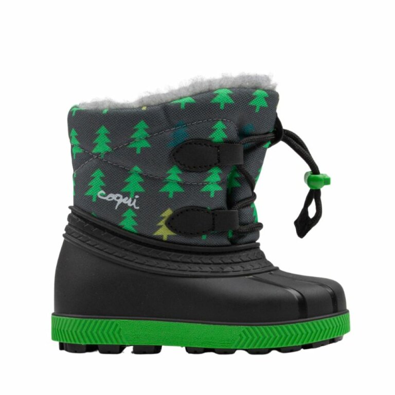 Дитячі чоботи сноубутси COQUI BERGY (5032 Antracit tree) чорний/сірий/зелений