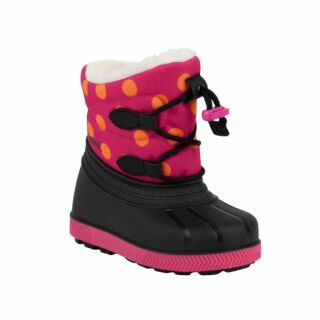 Детские сапоги сноубутсы COQUI BERGY (5032 Lt. fuchsia dots) черный/розовый/малиновый