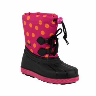 Детские сапоги сноубутсы COQUI BERGY (5033 Lt. fuchsia dots) черный/розовый/малиновый фуксия/черный