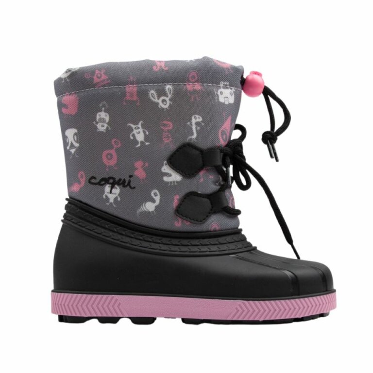 Дитячі чоботи сноубутси COQUI BERGY (5033 Mid. grey ufo) чорний/сірий