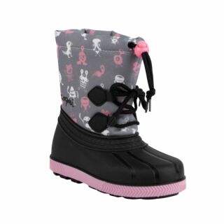 Детские сапоги сноубутсы COQUI BERGY (5033 Mid. grey ufo) черный/серый