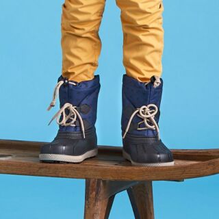 Дитячі чоботи сноубутси COQUI BERGY (5033 Navy bird) чорний/синій