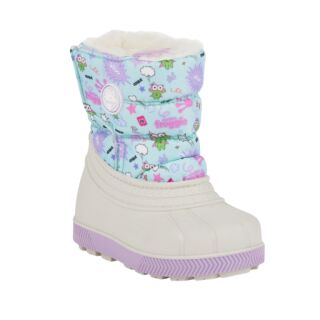 Детские сапоги сноубутсы COQUI MIKI (5042 White/Lt. mint hero) серый/мятный/фиолетовый