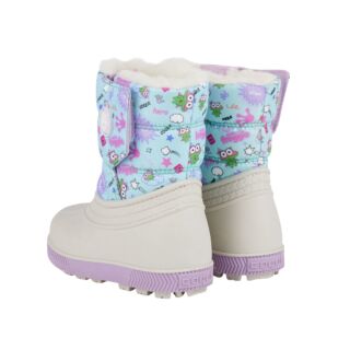 Дитячі чоботи сноубутси COQUI MIKI (5042 White/Lt. mint hero) сірий/м'ятний/фіолетовий