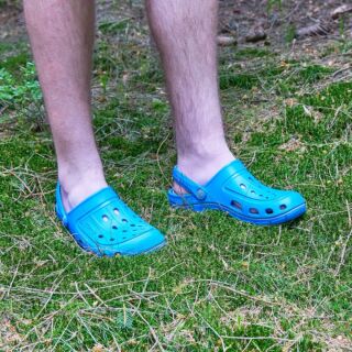 Сабо (кроксы) COQUI мужские JUMPER (6351 Sea blue/Dk. grey) голубой/серый