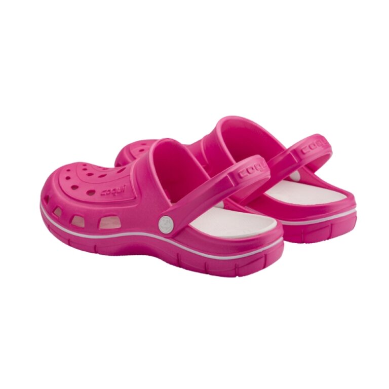 Сабо (крокси) COQUI жіночі JUMPER (6352 Lt. fuchsia/White) рожевий/білий