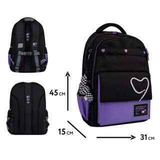 Рюкзак шкільний YES TS-48 Purple Hearts