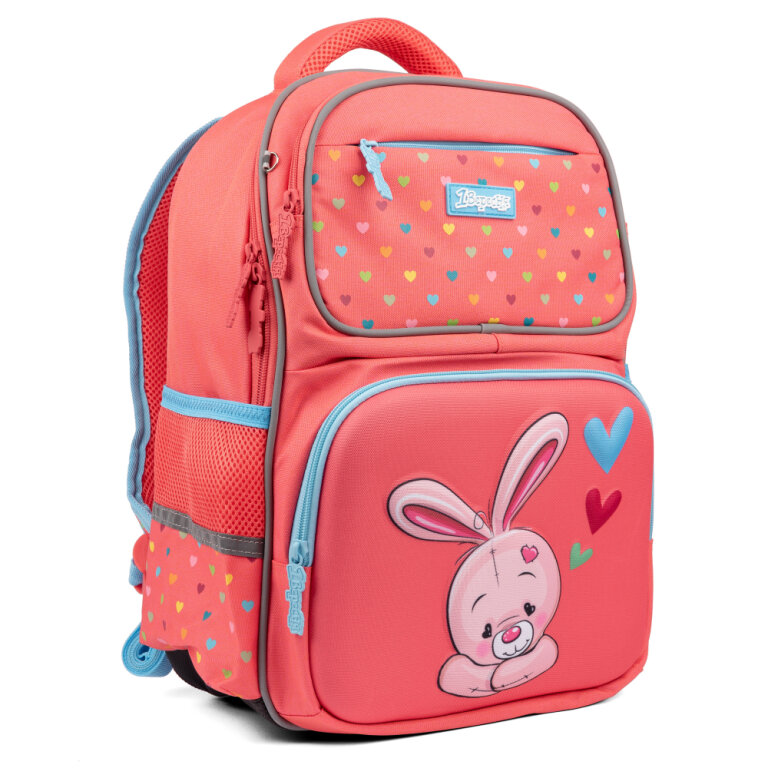 Рюкзак школьный полукаркасный 1Вересня S-105 Pretty коралловый