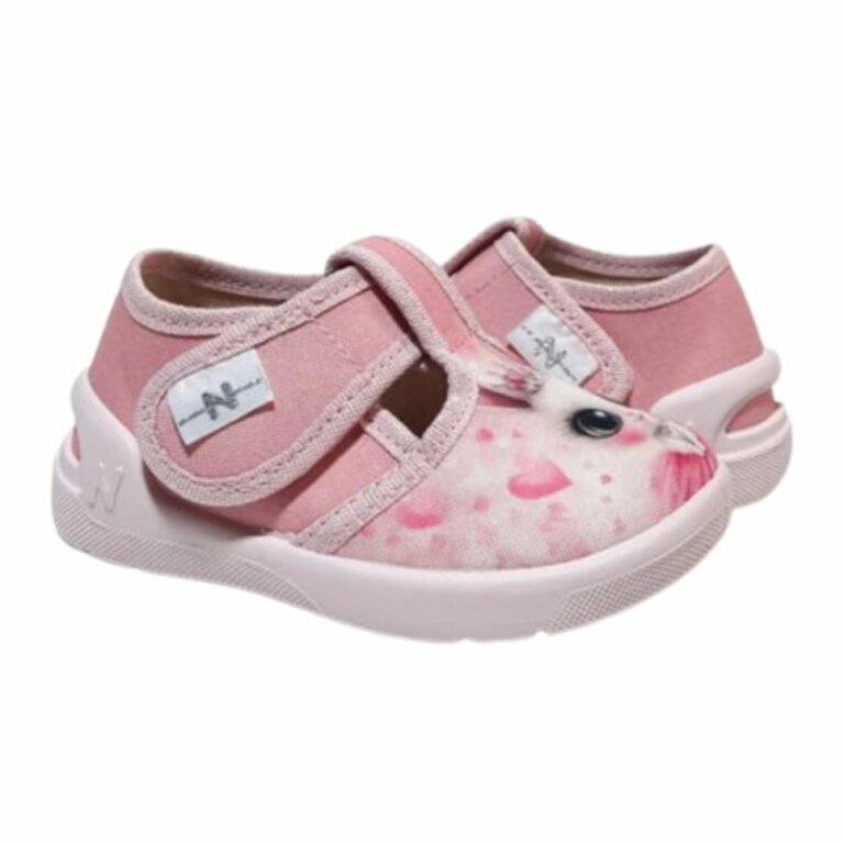 Капці текстильні для дівчаток Waldi Jully 360-715 пудрові