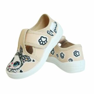 Капці текстильні для дівчаток Waldi Галя 360-373 бежеві