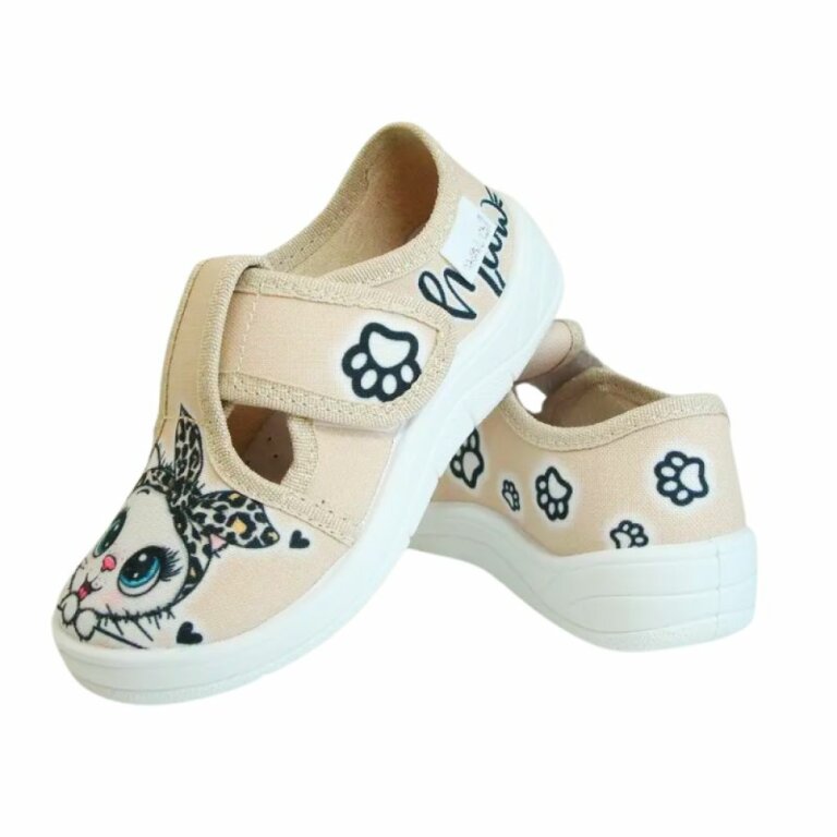 Капці текстильні для дівчаток Waldi Галя 360-373 бежеві