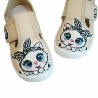 Капці текстильні для дівчаток Waldi Галя 360-373 бежеві