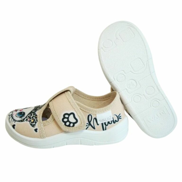 Капці текстильні для дівчаток Waldi Галя 360-373 бежеві