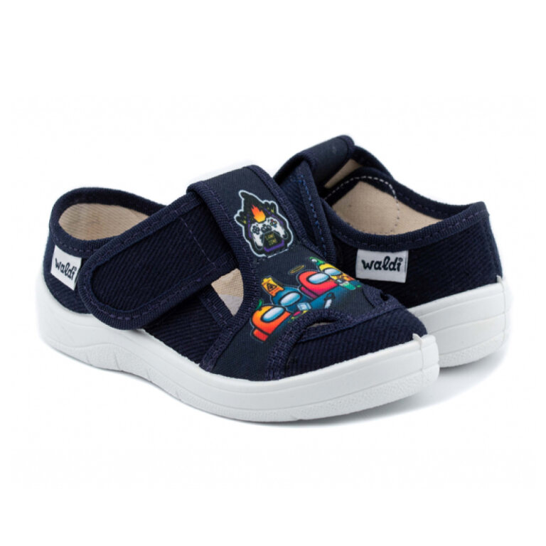 Капці текстильні для хлопчиків Waldi Міша 360-12-439 сині
